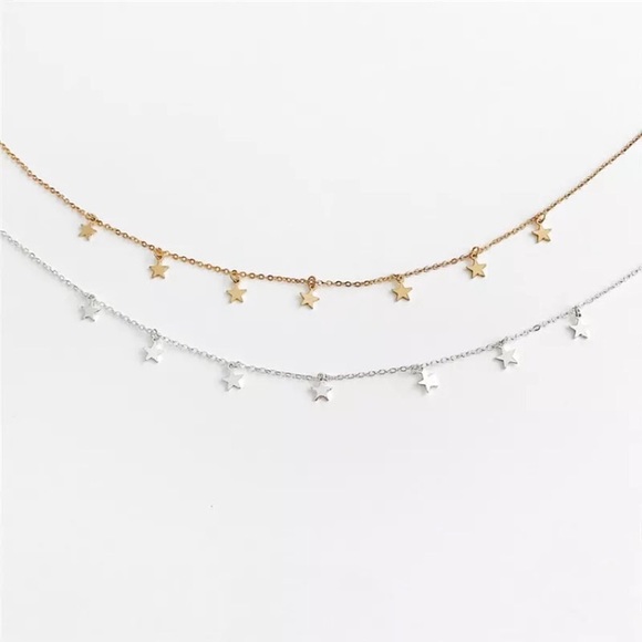 Trendy “Star Spangled” Minimal Choker BohoNecklace - Picture 7 of 9